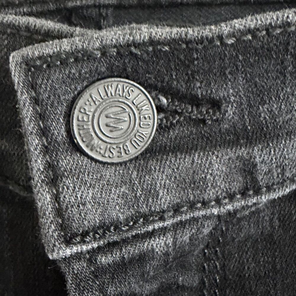 mother the mid rise dazzler ankle skinny black jeans not guilty wash 33 stretchy - Picture 6 of 13